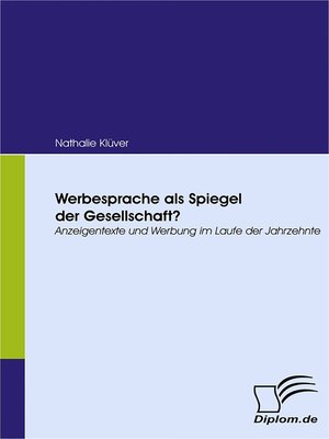 cover image of Werbesprache als Spiegel der Gesellschaft?